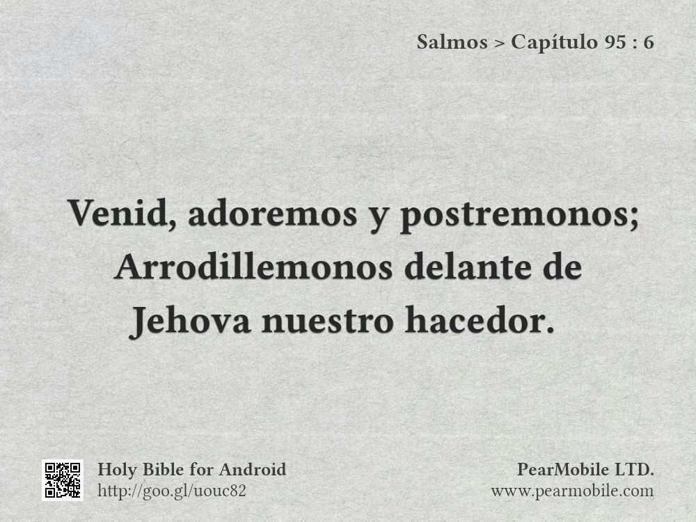 Salmos, Capítulo 95:6